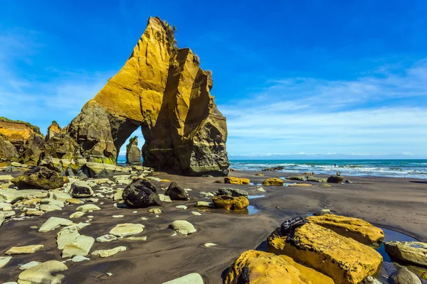 North Island Nova Zelândia Rochas Pitorescas Três Irmãs Costa Pacífico — Fotografia de Stock