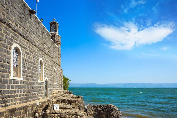 Luoghi Cristiani Israele Tabgha Chiesa Della Moltiplicazione Del Pane Dei — Foto Stock