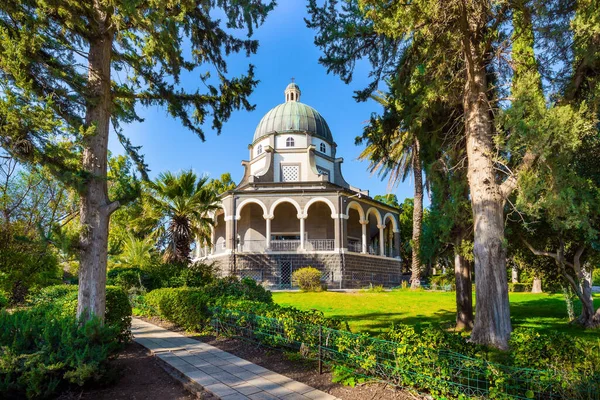 Das Meer Von Galiläa Die Katholische Kirche Der Seligpreisungen Des — Stockfoto