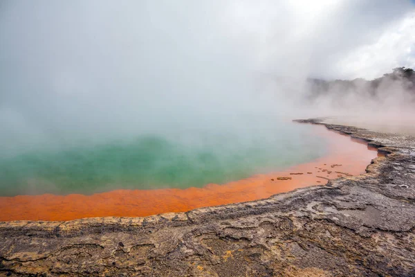 Wai Tapu Termisk Underlandet Champagne Det Unika Geotermiska Området Rotorua — Stockfoto