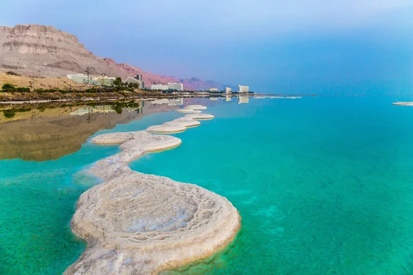 Azure Sea Water Full Healing Salts Small Islets Path Salt — Stock Photo, Image