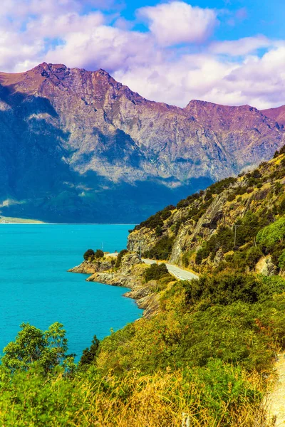 Новая Зеландия Сказочная Страна Огромное Озеро Хавеа Бирюзовой Гладкой Водой — стоковое фото