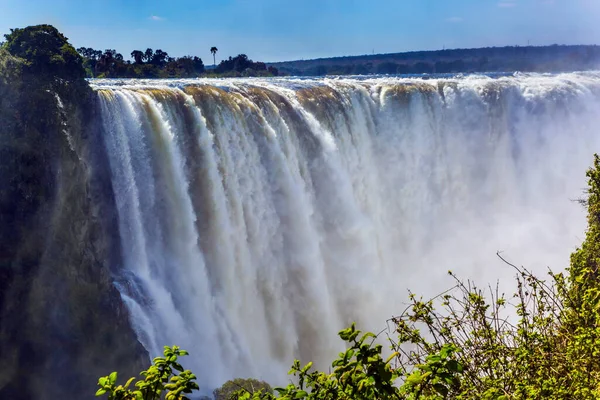 Reis Het Natte Seizoen Grote Diepe Victoria Falls Het Regenseizoen — Stockfoto