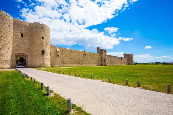 Autour Des Murs Trouvent Des Pelouses Vertes Puissantes Portes Fortifications — Photo