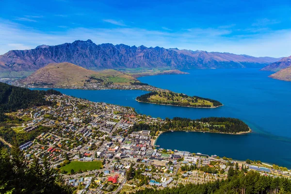 Viaje Nueva Zelanda Isla Sur Gran Lago Azul Entre Las —  Fotos de Stock
