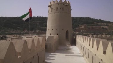 Antik çöl Liwa Birleşik Arap Emirlikleri stok görüntüleri video kalede