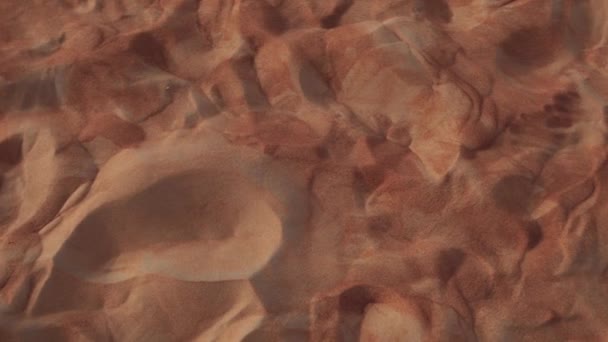 美丽的多色的沙子在摩擦 al Khali 沙漠阿拉伯联合酋长国股票录像视频 — 图库视频影像