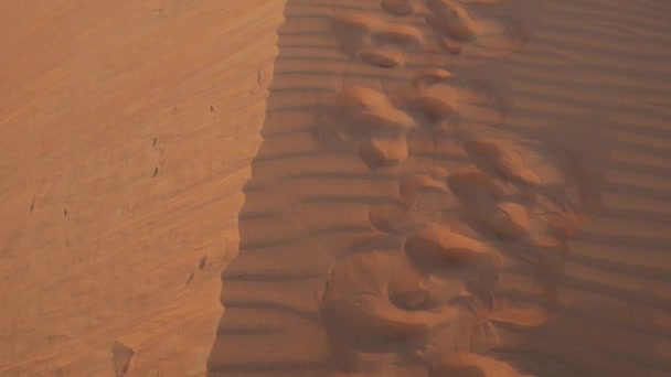 Belo Rub al Khali deserto ao nascer do sol imagens de vídeo — Vídeo de Stock