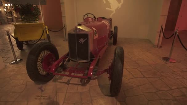 Exhibition car in a theme park Ferrari World Abu Dhabi stock footage video — Stock Video