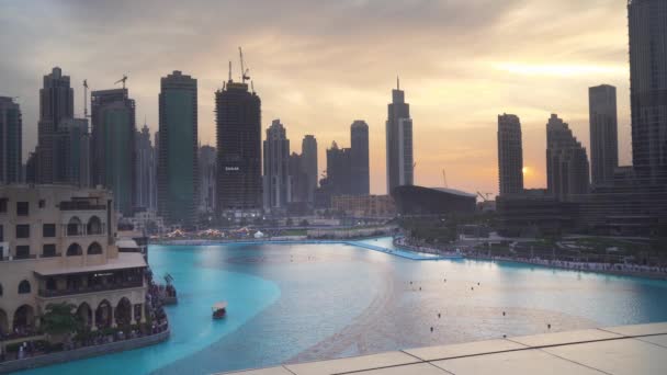 Dubai Förenade Arabemiraten April 2018 Modern Arkitektur Downtown Dubai Runt — Stockvideo