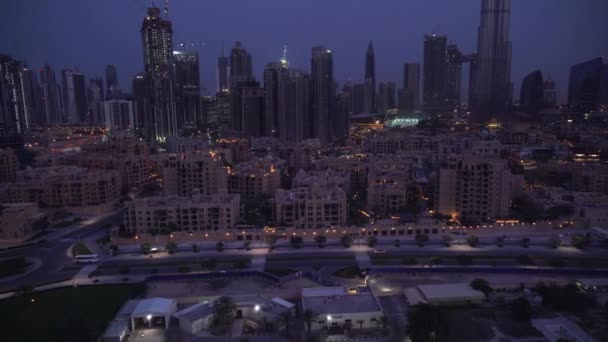 Centrum Dubaje za svítání stopáže videa — Stock video