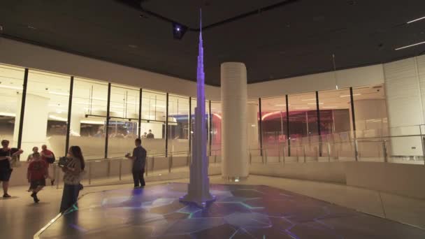 Modelo del edificio más alto del mundo Burj Khalifa material de archivo de vídeo — Vídeos de Stock