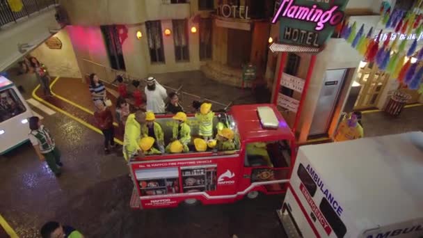 KidZania Dubai provides children and their parents a safe and very realistic educational environment at Dubai Mall stock footage video — Stock Video