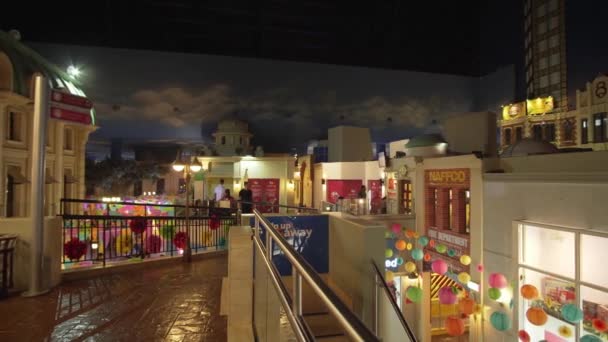 KidZania Dubai provides children and their parents a safe and very realistic educational environment at Dubai Mall stock footage video — Stock Video