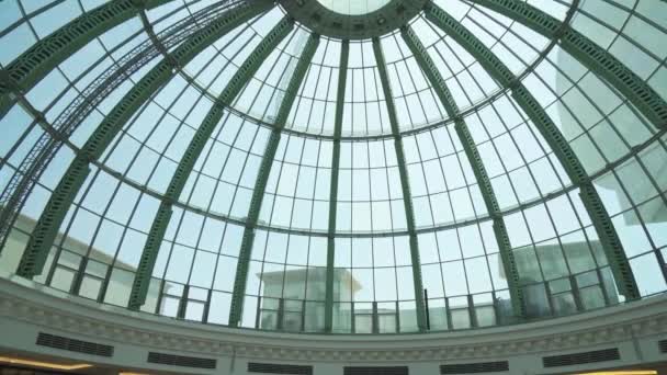 Interior Mall of the Emirates huge shopping and entertainment center stock footage video — Stock Video