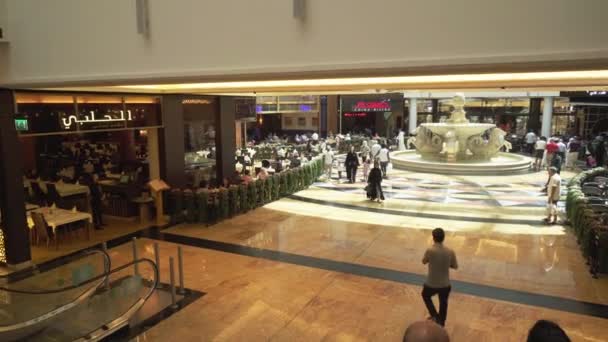 Interior Mall of the Emirates enorme centro commerciale e di intrattenimento magazzino filmati video — Video Stock