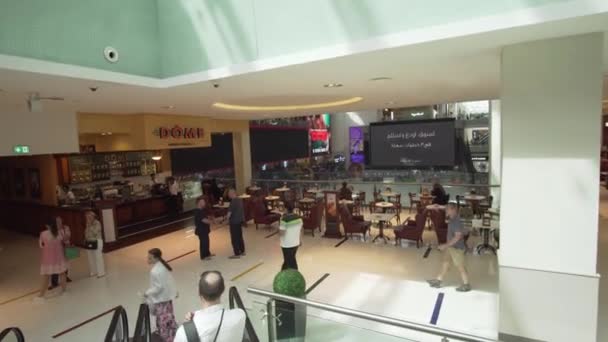 Dubai Emirados Árabes Unidos Abril 2018 Interior Dubai Mall Maior — Vídeo de Stock
