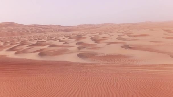 Reisen in einem Geländewagen auf dem Sand der Rub al-Khali Wüste Stock Footage Video — Stockvideo