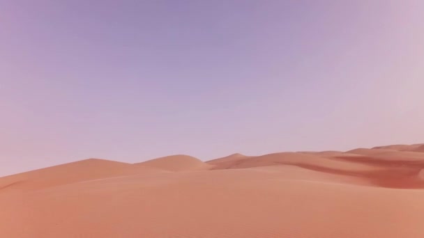 Traveling on an off-road car on the sand of Rub al Khali desert stock footage video — Stock Video