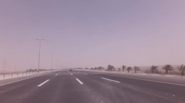 Kum fırtınası kum karayolu üzerinde hisse senedi görüntüleri video piyango