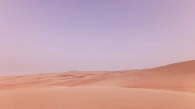 Rub al hali Stok görüntüleri video çöl kumları üzerinde bir off-road araç üzerinde seyahat