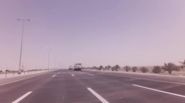 Kum fırtınası kum otoyol Stok görüntüleri video piyango