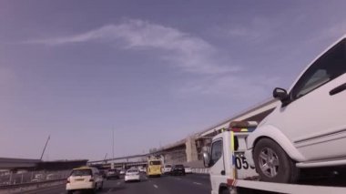 Sheikh Zayed Road Stok görüntüleri video üzerinde çok düzeyli yol interchanges