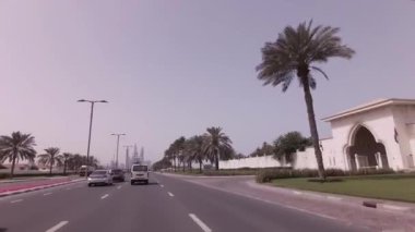 Elit bölgede Jumeirah Dubai Stok görüntüleri video araba gezisi