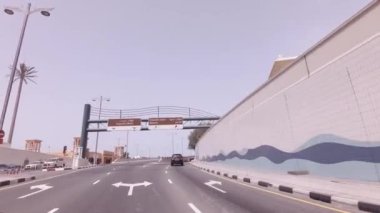 Atlantis Resort ve Tema Parkı, Palm Jumeirah Adası Stok görüntüleri video araba turu