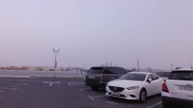Atlantis Resort ve Tema Parkı Palm Jumeirah Adası Stok görüntüleri video otopark