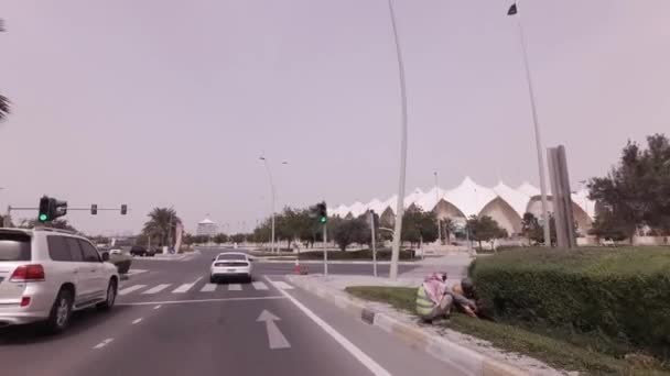Трибуны Yas Marina Circuit на острове Яс в Абу-Даби — стоковое видео