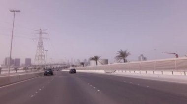 Yapay adalar yoldan Abu Dabi Stok görüntüleri video