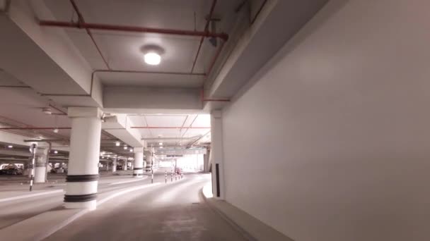 Car multi-level parking in Yas Island in Abu Dhabi stock footage video — Stock Video