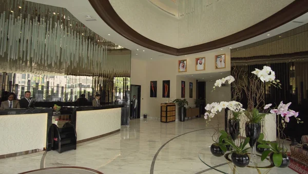 Lobby of the hotel Damac Maison Dubai Mall Street — Stock Photo, Image