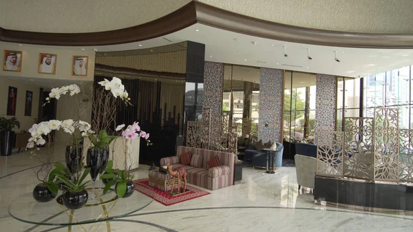 Lobby of the hotel Damac Maison Dubai Mall Street — Stock Photo, Image