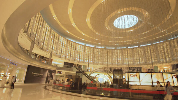 Dubai Mall interior is the worlds largest shopping center