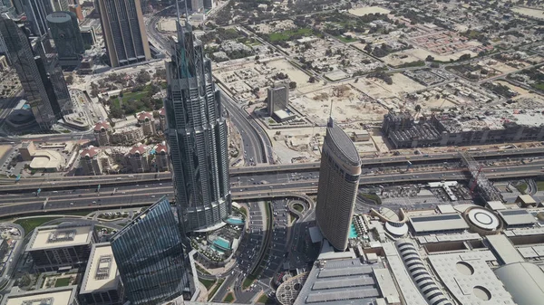 Moderne Architektur Innenstadt Dubais Blick von oben — Stockfoto