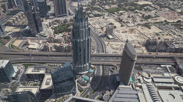 A modern építészet Downtown Dubai a fellegekben — Stock Fotó