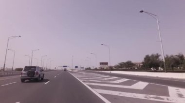 Yapay adalar yoldan Abu Dabi Stok görüntüleri video