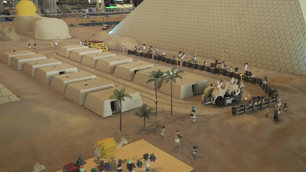 ドバイの公園およびリゾート Miniland レゴランド レゴ作品の作られたエジプトのモックアップの展示 — ストック写真