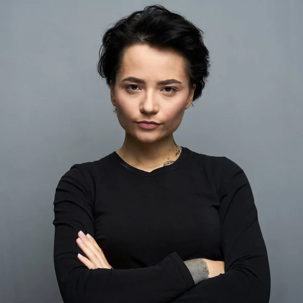 Retrato emocional da mulher — Fotografia de Stock