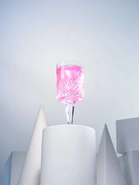 반짝이는 핑크 샴페인 — 스톡 사진