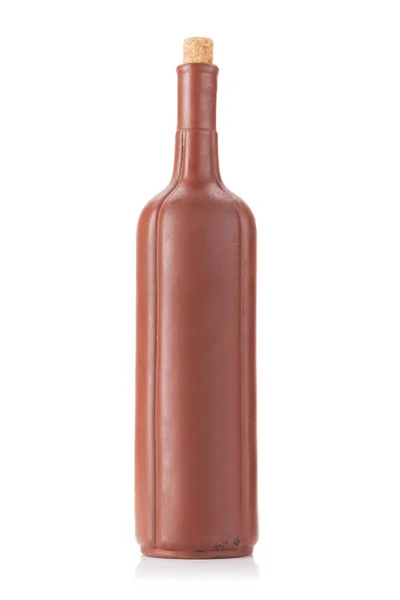 Вінтажна Пляшка Вина Ізольовані Білому Тлі — стокове фото