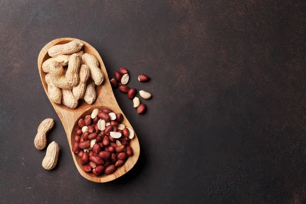 Pinda Kom Bovenaanzicht Met Ruimte Voor Tekst — Stockfoto