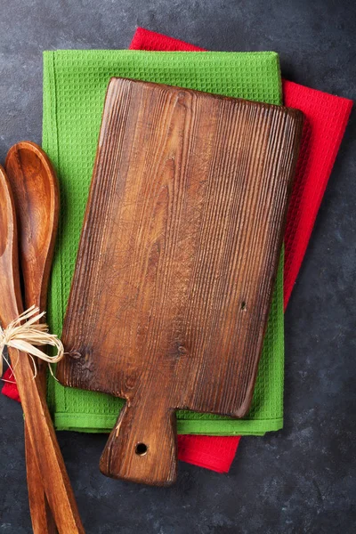 Vecchi Utensili Cucina Vintage Vista Dall Alto Con Spazio Copia — Foto Stock