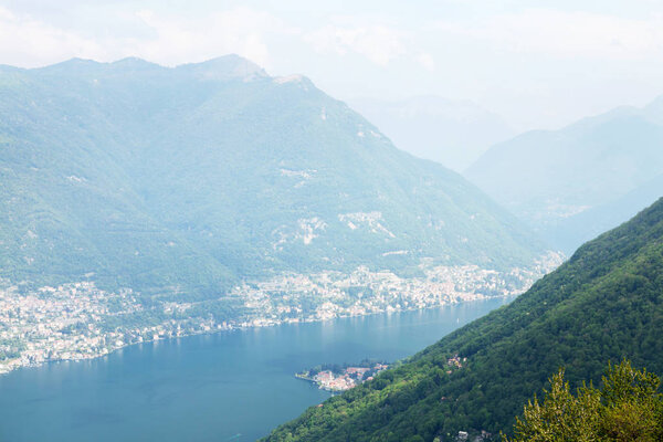 Lake Como landscape, Lombardy region, Italy, Europe. View from Brunate