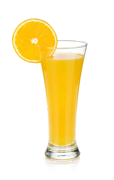 Orangensaft Isoliert Auf Weißem Hintergrund — Stockfoto