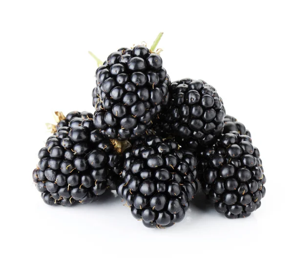 Ripe Blackberry Fruits Isolated White Background Royalty Free Stock Photos