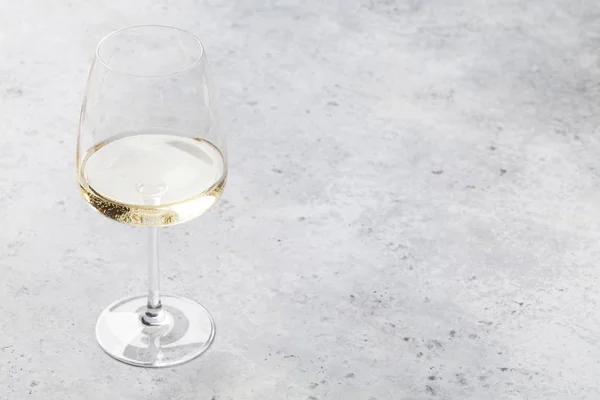 Witte Wijnglas Stenen Achtergrond Met Ruimte Voor Tekst — Stockfoto