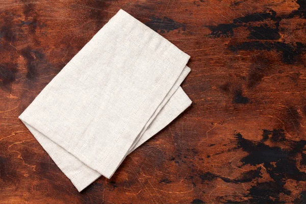 Cooking Wooden Table Kitchen Towel Napkin Top View Space Your — Stock Photo, Image